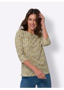 Classic Basics Damen 3/4-Arm-Shirt "3/4-Arm-Shirt", bunt, Gr. 52, geblümt, gemustert, mehrfarbig, 100% Baumwolle, Shirts