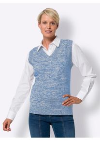 Classic Basics Damen Pullunder "Pullunder", blau, Gr. 48, meliert, 100% Polyacryl, Pullover
