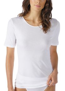 Mey Damen T-Shirt "NOBLESSE", Gr. 42, weiß, Feinripp, Obermaterial: 100% Baumwolle, casual, Shirts, ohne auftragende Seitennähte