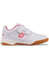 Lotto Kinder Hallenschuh, Gr. 35, weiß, Synthetik, mehrfarbig, sportlich, Schuhe, - mit nicht-färbender Sohle