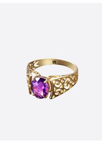 Lady Damen Fingerring, 21, Glas-Gold-Metall, gold, Glas, Gold, Metall, Fingerringe