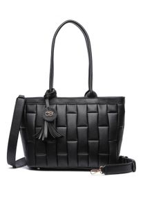 Damen Schultertasche "Luvre", Collezione Alessandro, schwarz, Lederimitat, Taschen, mit luxuriöser Steppung