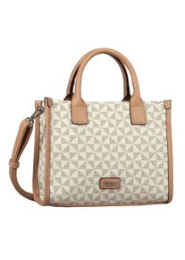 Gabor Damen Shopper "Barina", weiß, Polyurethan, Taschen, mit besonderem grafischen All-Over-Druck und Glattlederoptik Details