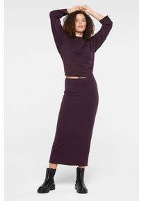 Damen Maxirock, lila, casual, Gr. XL, SENSES.THE LABEL, unifarben, Material: 51% Viskose, 27% Polyester, 22% Polyamid, Röcke, mit Gehschlitz