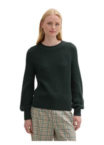 Damen Strickpullover, grün, modisch, Gr. XS, Tom Tailor Denim, meliert, unifarben, Strick, Obermaterial: 50% Baumwolle, 50% Polyacryl, Pullover, mit