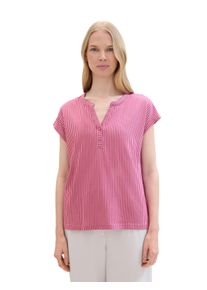 Tom Tailor Damen T-Shirt, weiß, casual, Gr. M, gestreift, Jersey, Obermaterial: 67% Baumwolle, 33% Polyester, Shirts, mit Streifenmuster