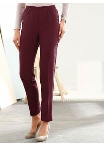 Classic Basics Damen Bügelfaltenhose, rot, Gr. 52, unifarben, 100% Polyester, Hosen