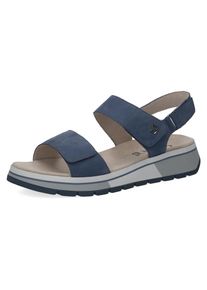 Caprice Damen Sandale, Gr. 37, blau, Leder, klassisch, Schuhe, Sommerschuh, Sandalette, Keilabsatz, mit profilierter Laufsohle