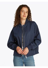 Tommy Hilfiger Damen Bomberjacke "CASUAL NYLON BOMBER JACKET", blau, casual, Gr. XXL, unifarben, Web, Obermaterial: 98% Polyester, 2% Polyacryl,