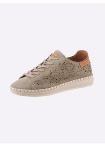 Gemini Damen Schnürschuh, Gr. 36, beige, Glattleder, sportlich, Schuhe