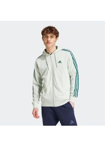 Herren Kapuzensweatjacke "M 3S FT FZ HD", grün, sportlich, Gr. 4XL, adidas Sportswear, Sweatware, Obermaterial: 100% Baumwolle, Sweatjacken