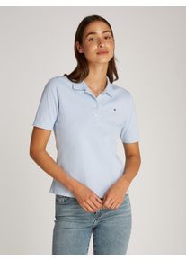 Tommy Hilfiger Damen Poloshirt "1985 Regular Fit Pique Premium Polo", blau, casual, Gr. XS, unifarben, Piquu00e9, Obermaterial: 95% Baumwolle, 5%