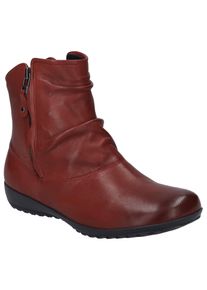 Josef Seibel Damen Stiefelette "Naly 24", Gr. 39, rot, Leder, used, casual, Schuhe, Reißverschluss Stiefel, Winterstiefelette mit zwei