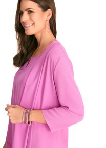 Damen Blusenblazer, rosa, elegant, Gr. 40, HERMANN LANGE Collection, unifarben, Chiffon, Obermaterial: 100% Polyester, Blazer, in semitransparenter