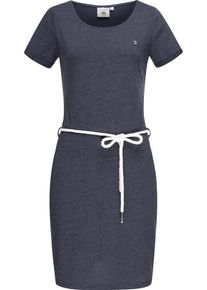 PEAK TIME Damen Sommerkleid "L80022", grau, modisch, Gr. S, 60% Baumwolle, 40% Polyester, Kleider, leichtes Jersey Strandkleid mit Kordel