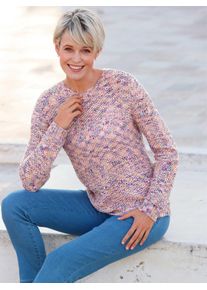 Classic Basics Damen Rundhalspullover "Rundhals-Pullover", rosa, Gr. 54, meliert, 100% Polyacryl, Pullover