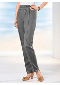 Classic Basics Damen Dehnbund-Hose, grau, Gr. 56, unifarben, 100% Polyester, Hosen