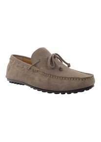 Lumberjack Herren Mokassin, Gr. 43, grau, Veloursleder, casual, Schuhe, Slipper, Bootsschuh mit Veloursleder-Schnürsenkeln