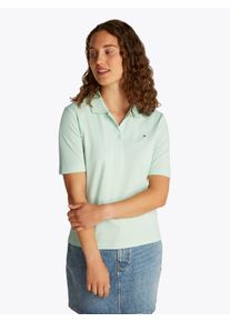 Tommy Hilfiger Damen Poloshirt "1985 Regular Fit Pique Premium Polo", grün, casual, Gr. S, unifarben, Piquu00e9, Obermaterial: 95% Baumwolle, 5%