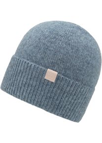 Chillouts Damen Strickmütze "Riana Hat", blau, casual,feminin,klassisch, meliert, Feinstrick, Materialmix, Mützen, mit dezentem Markenlogo und
