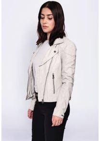 Maze Damen Lederjacke "Ibiza", weiß, Gr. S, Obermaterial: 100% Lammleder / Futter: 100% Baumwolle / Ärmelfutter: 100% Polyester, Jacken
