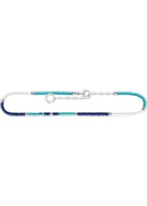 Thomas Sabo Fußkette "mit Beads, AK0038-775-7-L27V", 27, Silber 925 (Sterlingsilber), blau, Silber 925 (Sterlingsilber), Fußkettchen