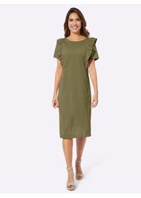 Classic Basics Damen Shirtkleid "Jersey-Kleid", grün, Gr. 50, unifarben, Jersey, Single Jersey, 100% Baumwolle, Kleider