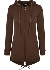 Urban Classics Damen Sweatjacke "Urban Classics Damen Ladies Sweat", braun, Gr. S, unifarben, 63% Baumwolle, 37% Polyester, Sweatjacken