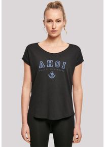 F4NT4STIC Damen T-Shirt "Herren Long T-Shirt Ahoi Knut & Jan Hamburg", schwarz, casual, Gr. S, Obermaterial: 100% Baumwolle, Shirts, Print