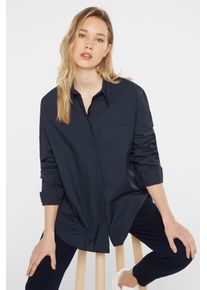 Damen Langarmbluse, blau, casual, Gr. XL, SENSES.THE LABEL, unifarben, Material: 100% Baumwolle, Blusen, aus Baumwolle