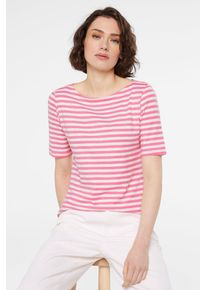 Damen Rundhalsshirt, pink, casual, Gr. XS, SENSES.THE LABEL, gestreift, Material: 100% Baumwolle, Shirts, aus Baumwolle