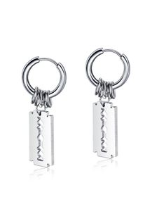 Firetti Damen Paar Creolen "Schmuck Geschenk Rasierklingen-Design", Edelstahl, silber, Edelstahl, Ohrringe, Einhänger abnehmbar