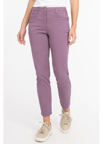 Recover Pants Damen Stoffhose "HOSE", lila, Gr. 48, unifarben, 84% Baumwolle;14% Polyamid;2% Elasthan, Hosen, mit Ziersteppung