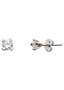 UNIKE JEWELLERY Damen Paar Ohrstecker "CLASSY SIMPLE SOLITÄR, UK.TN.1202.0003", Silber 925 (Sterlingsilber), silber, Silber 925 (Sterlingsilber),
