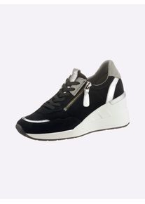 Casual Looks Damen Sneaker, Gr. 36, schwarz, Veloursleder, sportlich, Schuhe
