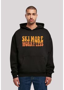 F4NT4STIC Herren Kapuzenpullover "Ski More Worry Less", schwarz, casual, Gr. XXL, Obermaterial: 100% Baumwolle, Pullover, Premium Qualität