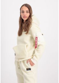 Damen Hoodie "Alpha Industries Women - Hoodies Teddy Hoodie Women", weiß, Gr. L, Alpha Industries, Obermaterial: 100% Polyester, Sweatshirts