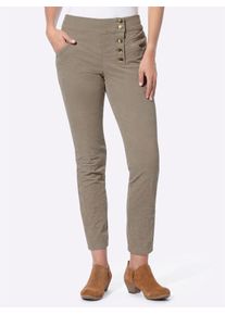Heine Damen Cordhose, braun, Gr. 36, unifarben, 98% Baumwolle, 2% Elasthan, Hosen