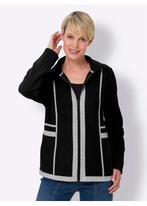 Classic Basics Damen Fleecejacke, schwarz, Gr. 48, unifarben, 100% Polyester, Jacken