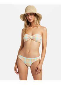 Billabong Damen Bandeau-Bikini-Top "Check Please", bunt, Gr. L, 96% Nylon, 4% Elasthan, Bikini-Oberteile
