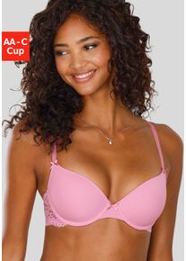 Nuance Damen Schalen-BH, Gr. 90, pink, Spitze, Microtouch, Obermaterial: 85% Polyamid, 15% Elasthan, feminin, BHs, im Rücken aus Spitze, Cups aus