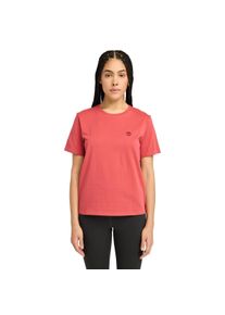 Timberland Damen T-Shirt, rot, casual, Gr. XS, unifarben, Jersey, Obermaterial: 100% Baumwolle, Shirts