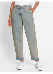 Inspirationen Damen Bequeme Jeans, blau, Gr. 40, unifarben, 81% Baumwolle, 17% Polyester, 2% Elasthan, Jeans