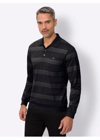CLASSIC Herren Sweatshirt, schwarz, Gr. 56, gemustert, gestreift, 100% Baumwolle, Sweatshirts