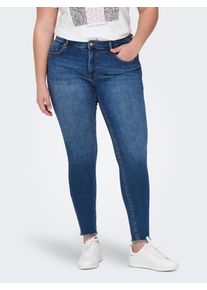 Only CARMAKOMA Damen Skinny-fit-Jeans "CARWILLY REG SK ANK RW DNM TAI263 NOOS", blau, modisch, Gr. 42, unifarben, Denim/Jeans, Obermaterial: 92%
