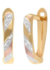 Lady Damen Paar Creolen, gold, Ohrringe