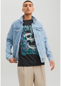 Jack & Jones JACK & JONES Herren Jeansjacke "JJIJEAN JJJACKET MF 023", blau, modisch, Gr. S, Abriebeffekte, Denim/Jeans, Obermaterial: 100% Baumwolle, Jacken