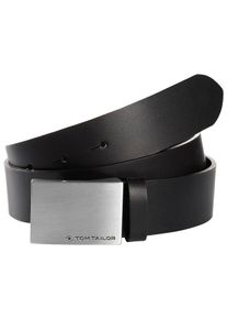 Tom Tailor Damen Koppelgürtel "TTLUIGI", schwarz, casual,modisch, Gr. 70, unifarben, Rindsleder, Gürtel, 4 cm breiter Kinder Gürtel, Jungs,