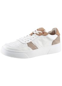 Herren Plateausneaker, MARCO TOZZI by GMK, Gr. 40, braun, Leder, Veloursleder, Nubukleder, kontrastfarbene Details, sportlich, Schuhe, Schnürschuh,