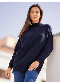 Heine Damen Strickpullover "Pullover", blau, Gr. 34, unifarben, 100% Baumwolle, Pullover